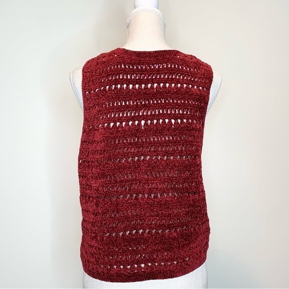 Vintage Sigrid Olsen Cottagecore Chunky Knit Sweater Vest Medium - Picture 5 of 7